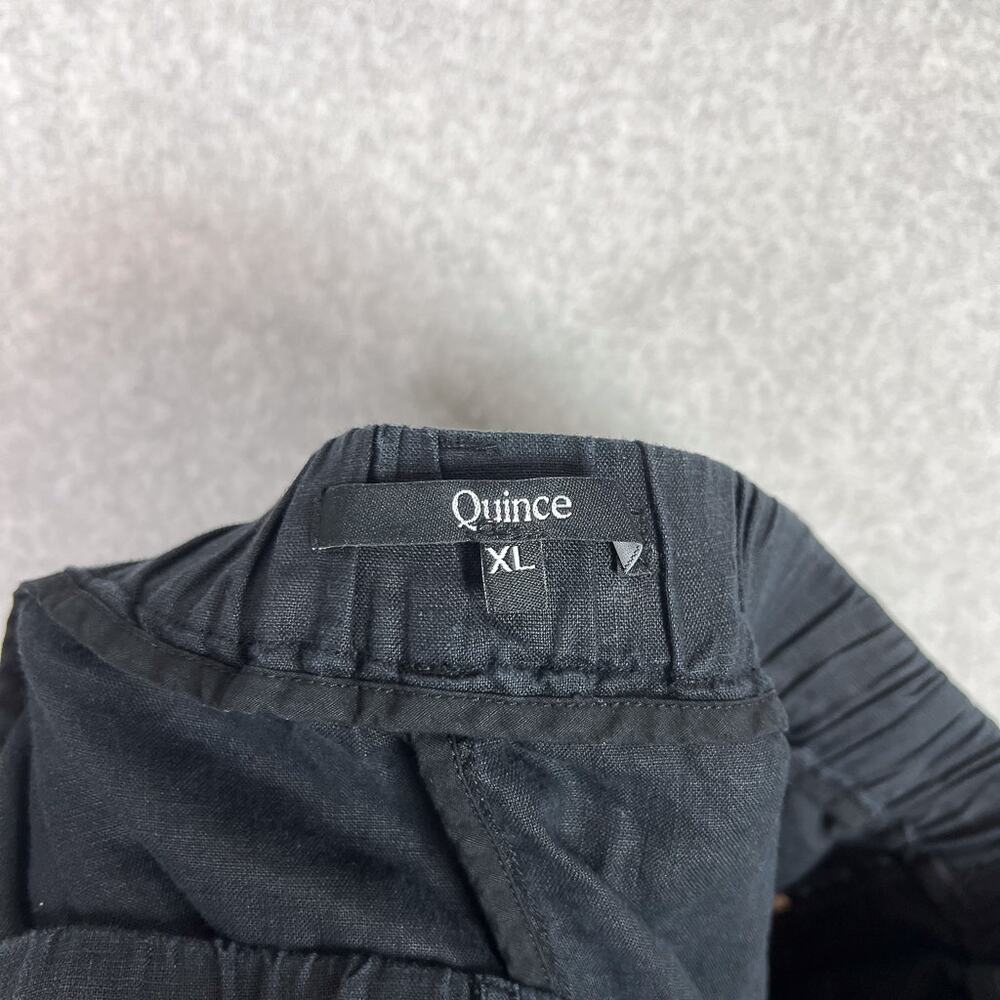 Quince Black 100% European Linen Cropped High Waisted Pants Size XL - Picture 13 of 14